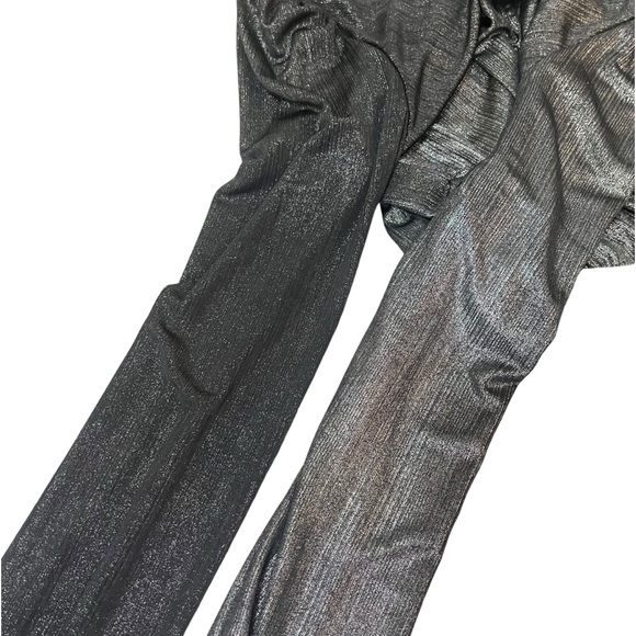 Good Luck Gem  Metallic Wrap Bodysuit with Unique Sleeve Detail – Size Medium - Picture 11 of 12